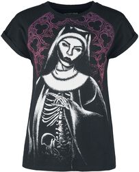 T-shirt imprimé nonne, Gothicana by EMP, T-Shirt Manches courtes