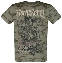 T-shirt met schedelprint & opschrift, Rock Rebel by EMP, T-shirt