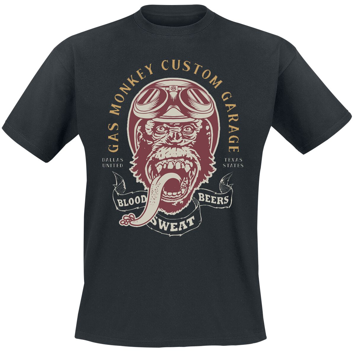 Vintage Monkey | Gas Monkey Garage T-Shirt Manches courtes | Large