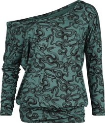 Longsleeve with Snake Print, Black Premium by EMP, Shirt met lange mouwen