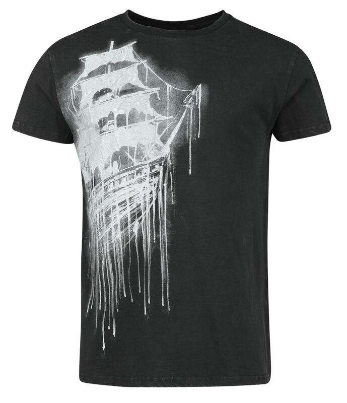 T-Shirt with Ghost Ship Print