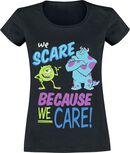 We Scare Because We Care, Monsters Inc., T-shirt