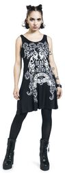 Rock Rebel Short Dress with Print and Cut-Outs, Rock Rebel by EMP, Korte jurk