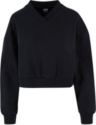 Ladies Cropped V-Neck, Urban Classics, Sweatshirts