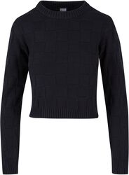 Ladies Check Knit Sweater, Urban Classics, Gebreide trui