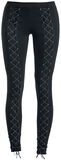 Lace -Up Front Leggings, Gothicana by EMP, Legging
