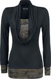 Wide Collar, Black Premium by EMP, Shirt met lange mouwen