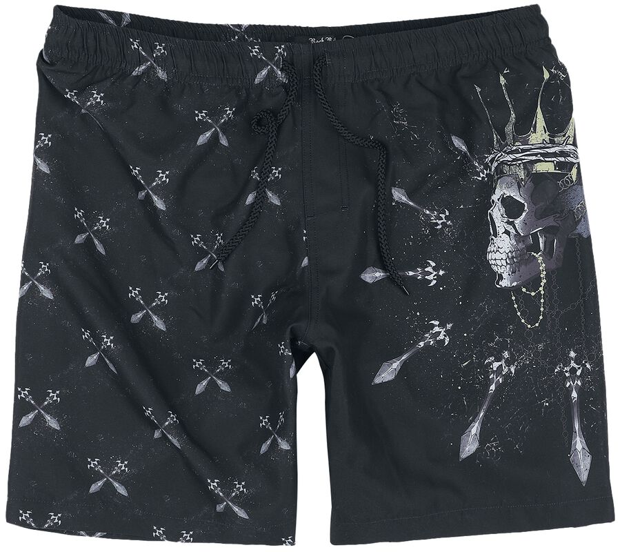 Swim Short with Skull King and Swords