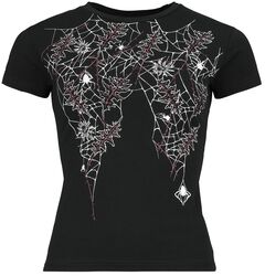 T-shirt toiles d'araignée, Gothicana by EMP, T-Shirt Manches courtes