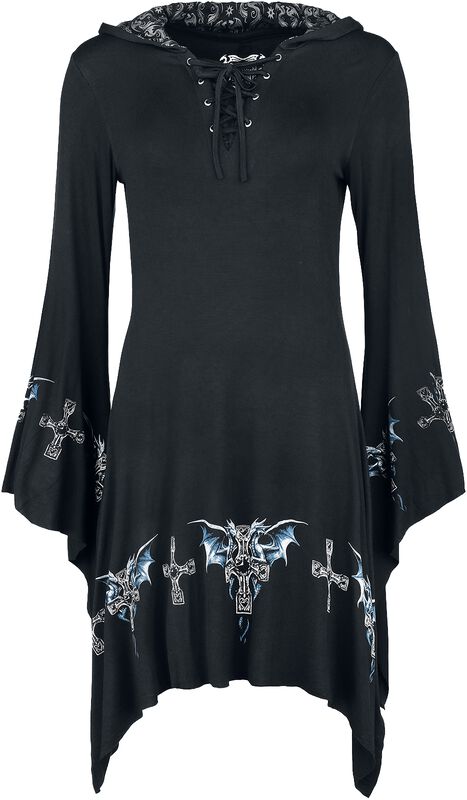 Gothicana X Anne Stokes -  Short Dragon jurk
