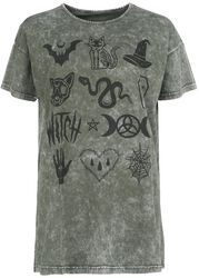 T-shirt imprimé frontal, Gothicana by EMP, T-Shirt Manches courtes