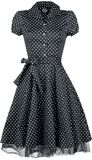 Black White Small Dot Long Dress, H&R London, Medium-lengte jurk