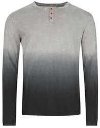 Grey Dip Dye Longsleeve, Black Premium by EMP, Shirt met lange mouwen