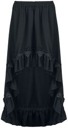 Gothic High-low skirt, Sinister Gothic, Medium-lengte rok
