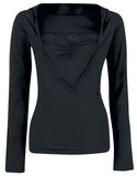 Lace Wrap Hoodie, Gothicana by EMP, Shirt met lange mouwen