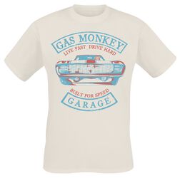 Live Fast, Drive Hard, Gas Monkey Garage, T-Shirt Manches courtes