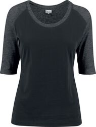 T-Shirt Manches 3/4 Raglan Femme, Urban Classics, T-shirt manches longues