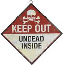 Keep Out - Undead Inside, Nemesis Now, Plaque en métal