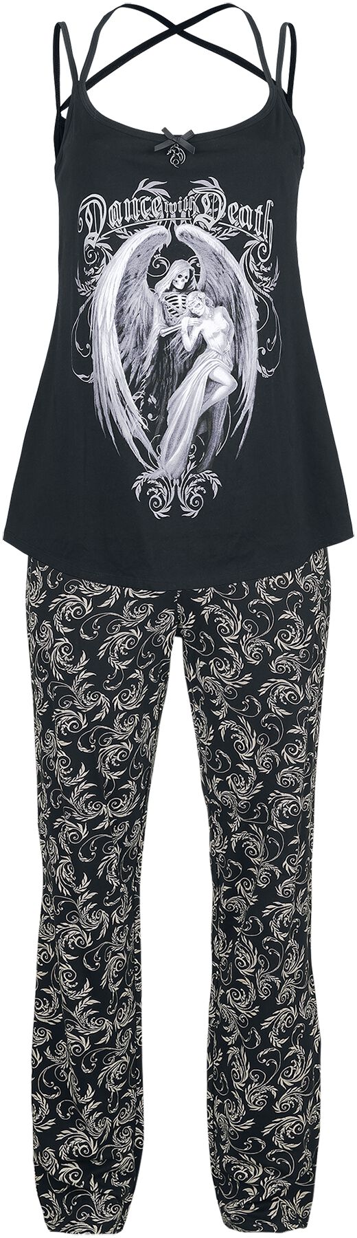Tegenstander Haalbaar plek Gothicana X Anne Stokes - Black Pyjamas with Print | Gothicana by EMP Pyjama  | Large