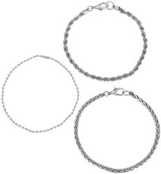 Basic Twisted Chains, Black Premium by EMP, Armband Set
