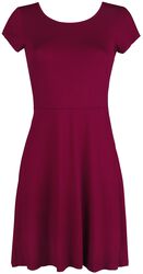Red Dress with Back Cut-out and Decorative Lacing, Black Premium by EMP, Korte jurk