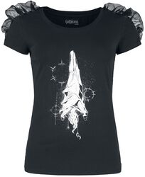 T-shirt met plooitjes en mystieke opdruk, Gothicana by EMP, T-shirt