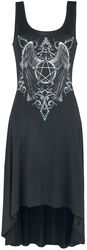 Gothicana X Anne Stokes - Black Dress with Print and Lacing