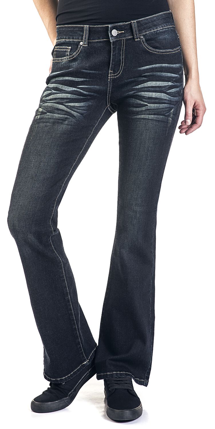 Pantalon Jean Femme Seven7 – Taille 6 (US) – Bleu Foncé Délavé, Jambes Larges – Occasion Très Bon état