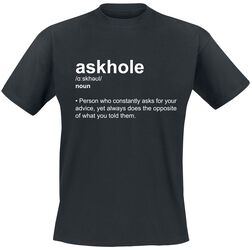 Definition Askhole, Slogans, T-Shirt Manches courtes