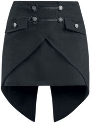 Black Skirt with Dovetail, Gothicana by EMP, Korte rok