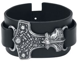 Thor's Hammer, Alchemy Gothic, Lederen armband