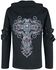 Gothicana X Anne Stokes - Black Long-Sleeve Shirt met print en vetersluiting