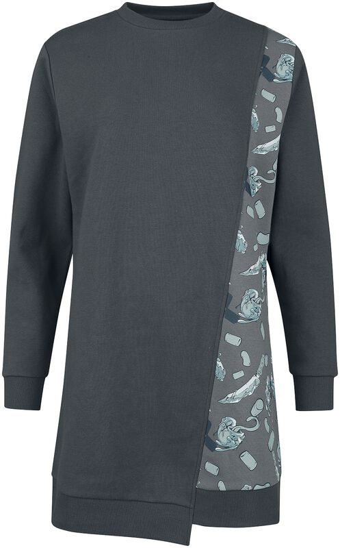 Sweatshirt Dress with asymmetrical Cut