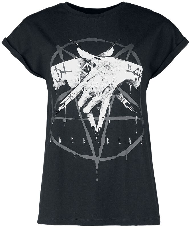 T-shirt met pentagram print