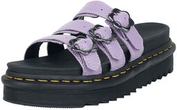 Blaire Slide FLWR - Lilac milled nappa, Dr. Martens, Tongs
