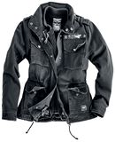 Ladies Army Field Jacket, Black Premium by EMP, Winterjas