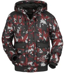 Puffer jacket camouflage, Rock Rebel by EMP, Winterjas