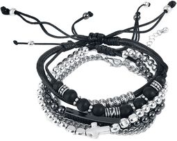 Croix, Black Premium by EMP, Set de bracelets