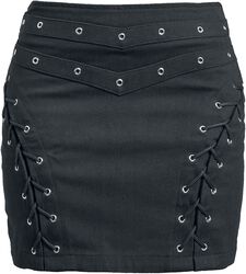 - Short skirt with lacing, Gothicana by EMP, Korte rok