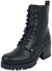 Zwarte boots met veters, Black Premium by EMP, Laars