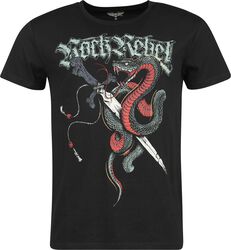 T-Shirt Imprimé Old School, Rock Rebel by EMP, T-Shirt Manches courtes