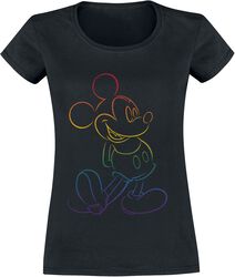 Mickey - Arc-en-Ciel, Mickey Mouse, T-Shirt Manches courtes