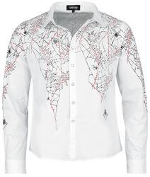 Shirt with Spiderweb Print, Gothicana by EMP, Longsleeve