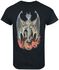 Gothicana X Anne Stokes - T-shirt noir avec imprimé dragon dans le dos
