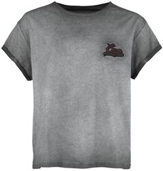 T-shirt met wash en EMP borduurwerk, EMP Premium Collection, T-shirt