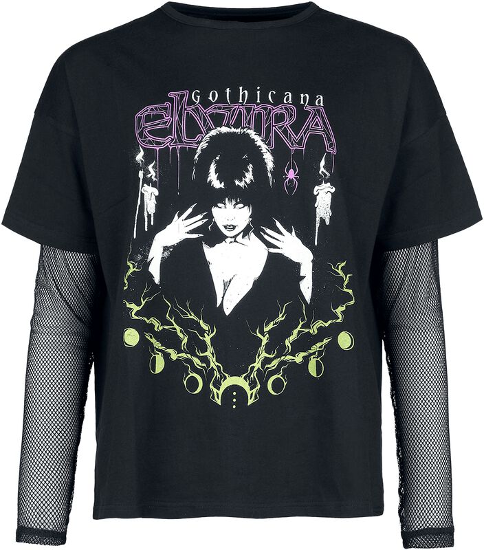 Gothicana X Elvira 2-in-1 t-shirt en longsleeve