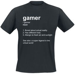 Définition Gamer, Slogans, T-Shirt Manches courtes