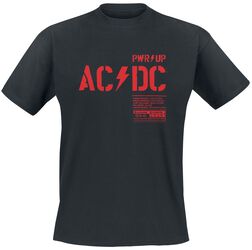 PWR UP, AC/DC, T-Shirt Manches courtes