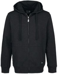 Melange Hoodie Jacket, Black Premium by EMP, Vest met capuchon
