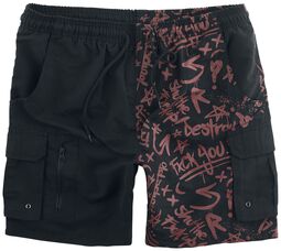 Swimshorts with Print, RED by EMP, Zwembroek